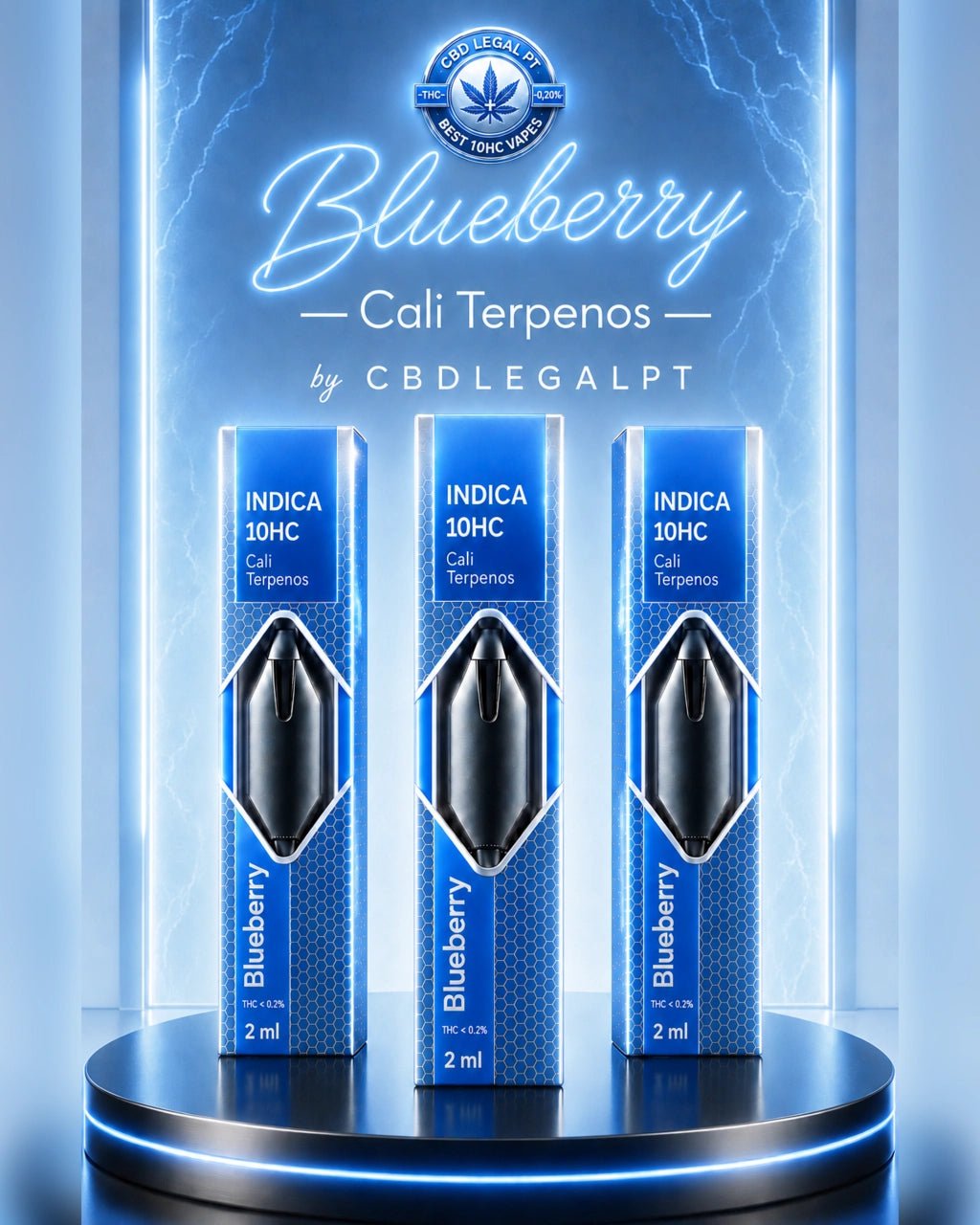 Vape 10-0H Blueberry 2ml - CBD Portugal - CBDLegalPT