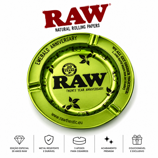 Cinzeiro RAW Emerald — acessório fumador premium — CBDLegalPT