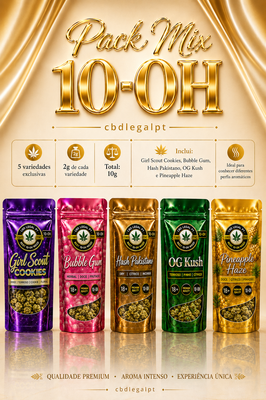 Pack 10 - 0H Mix - CBD Portugal - CBDLegalPT